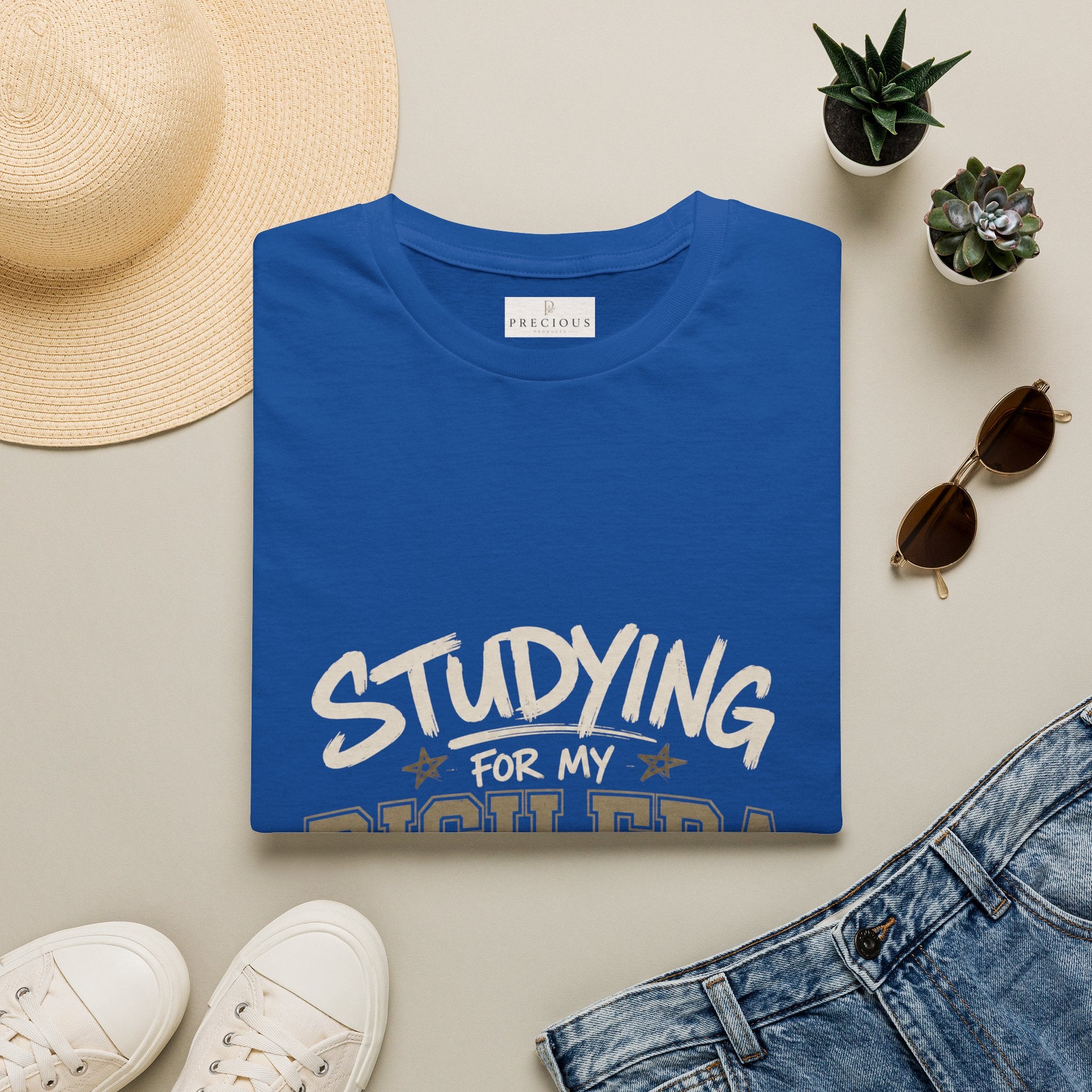 Personalized "Studying For My Rich Era", "Fear Less Do More" comfortable unisex T-Shirt