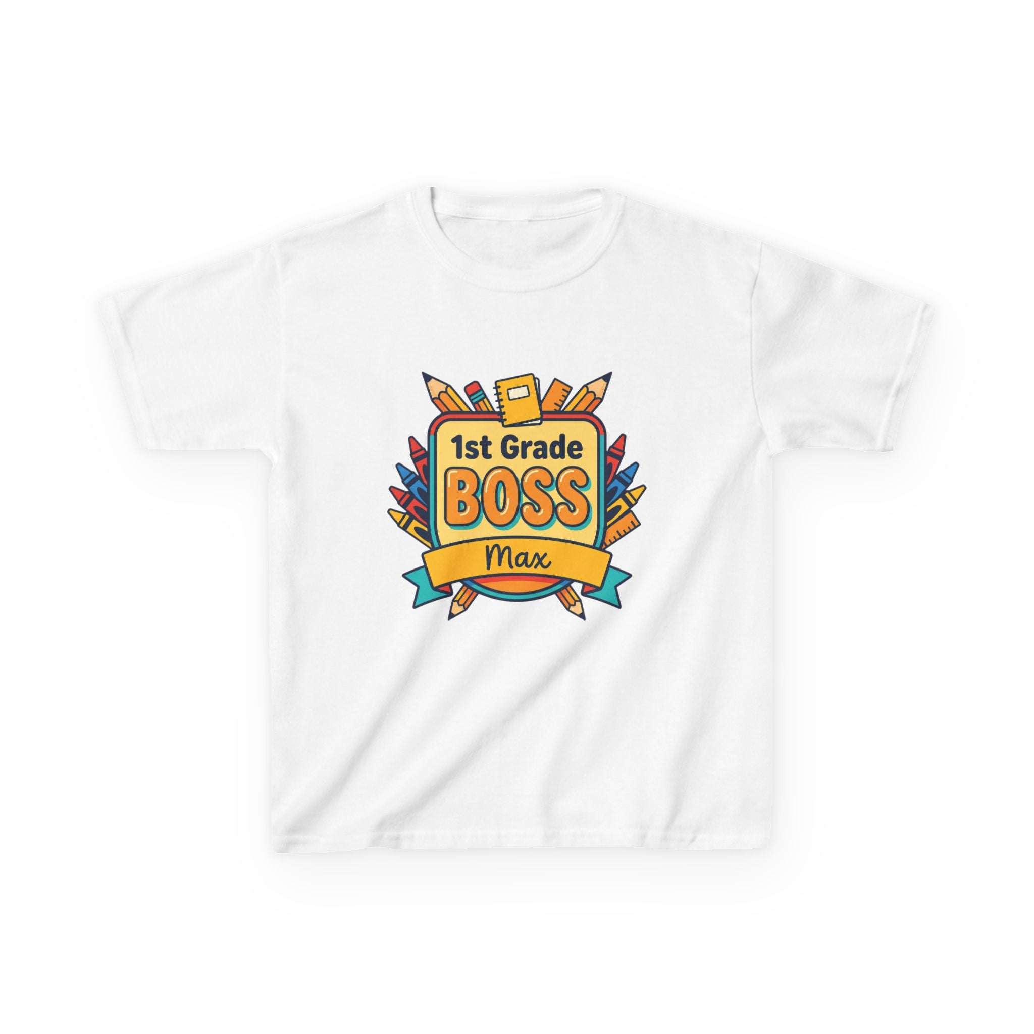 Kids Tee —  Back to School "BOSS" Personalized : "Learning Today, Leading Tomorrow"