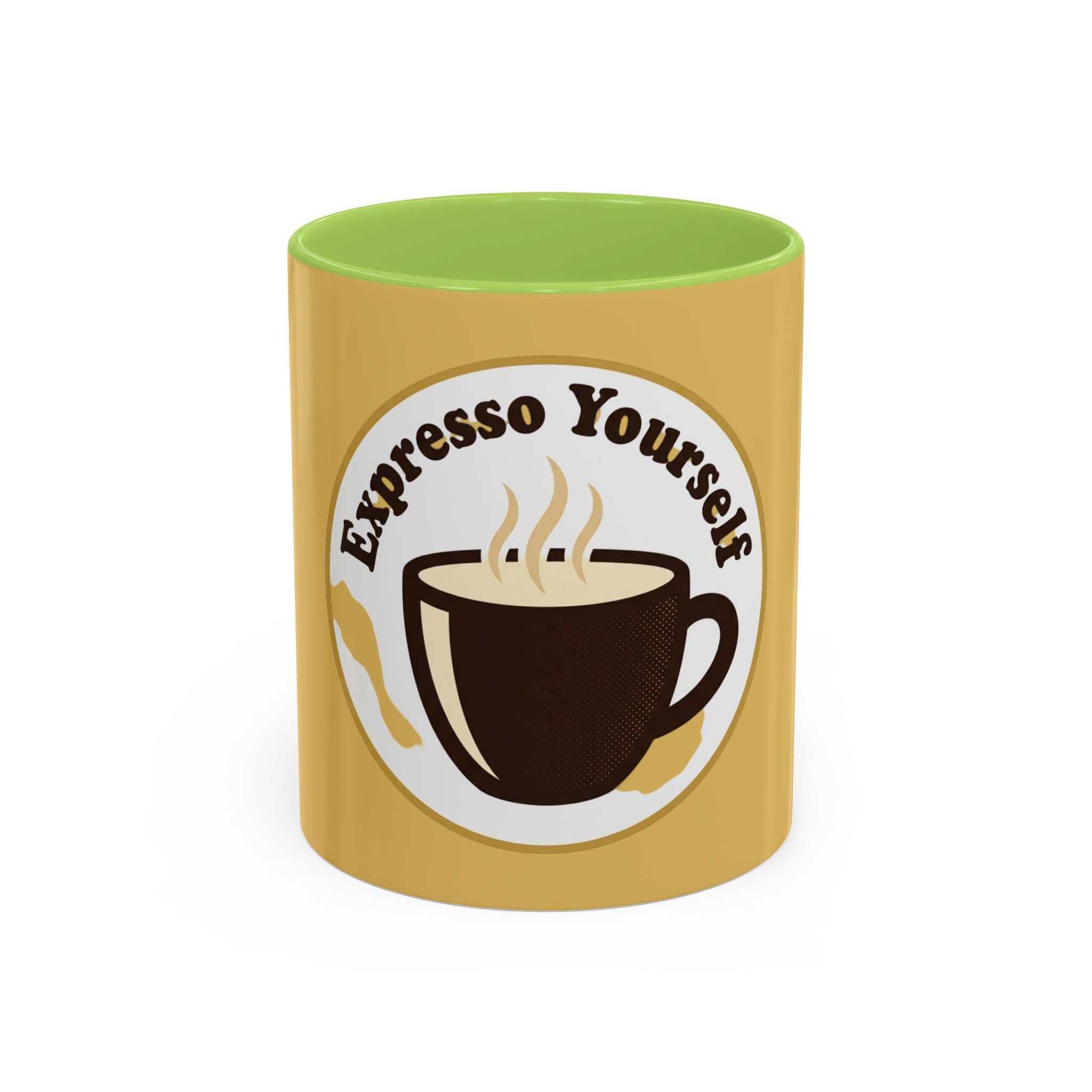 Personalized Espresso Yourself Accent Coffee Mug - Funny Coffee Lover Gift (11/15oz)