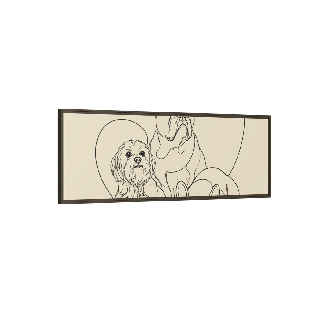Frenchie Matte Canvas, Framed (Multi-color)