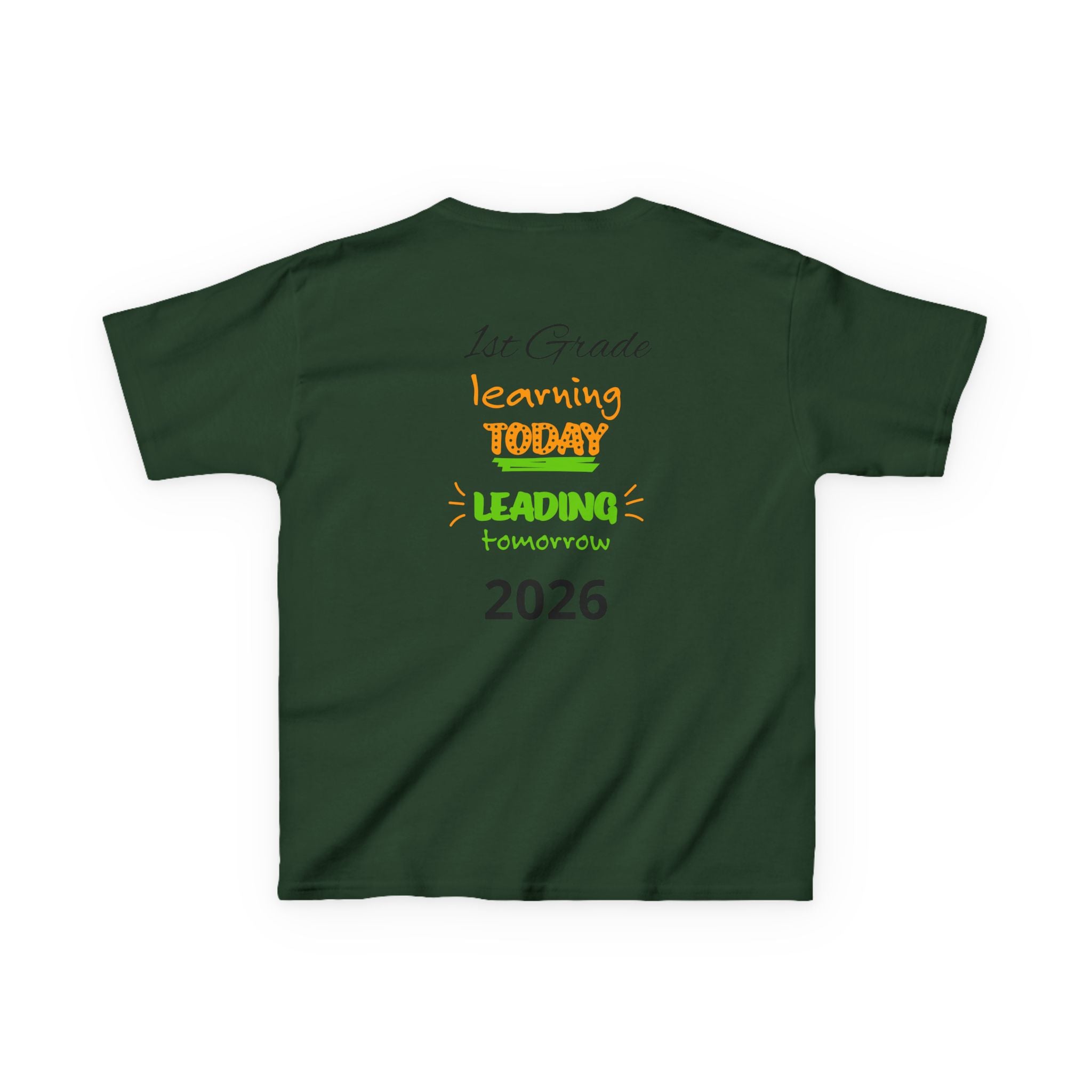 Kids 'Boss' Personalized T‑Shirt — Colorful Crayon Design (Custom Name)
