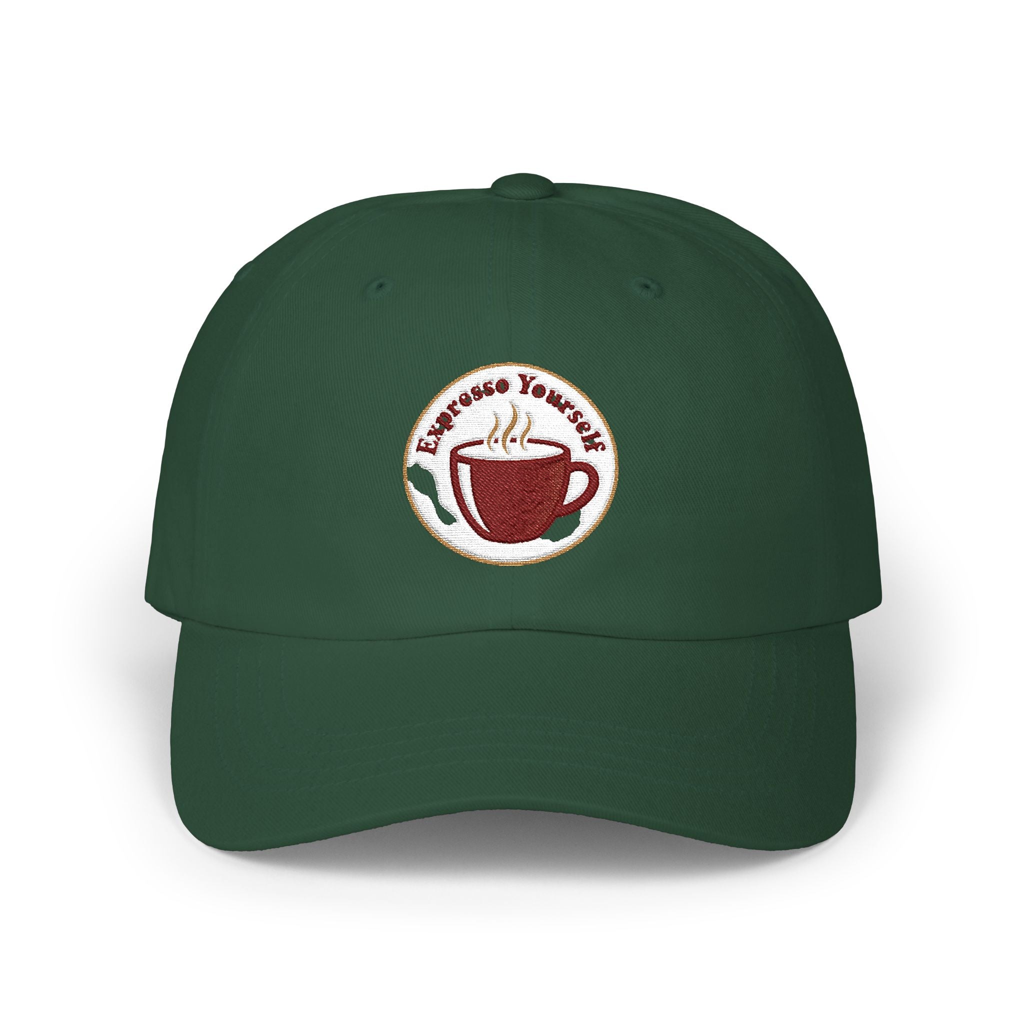 Coffee Yourself Dad Cap – Embroidered Espresso Cup Baseball Hat