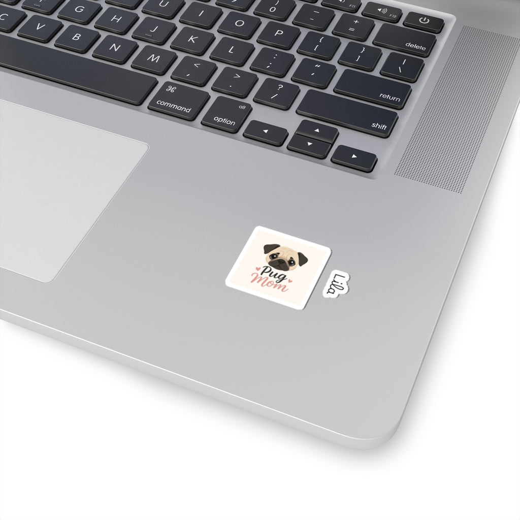 Pug Mom Kiss-Cut Sticker