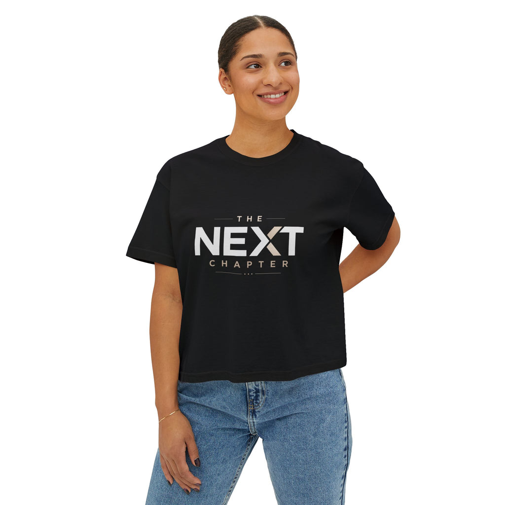 Women's Boxy Tee — Personalized "The Next Chapter" Graduation Shirt (Custom Name, Custom Class of )