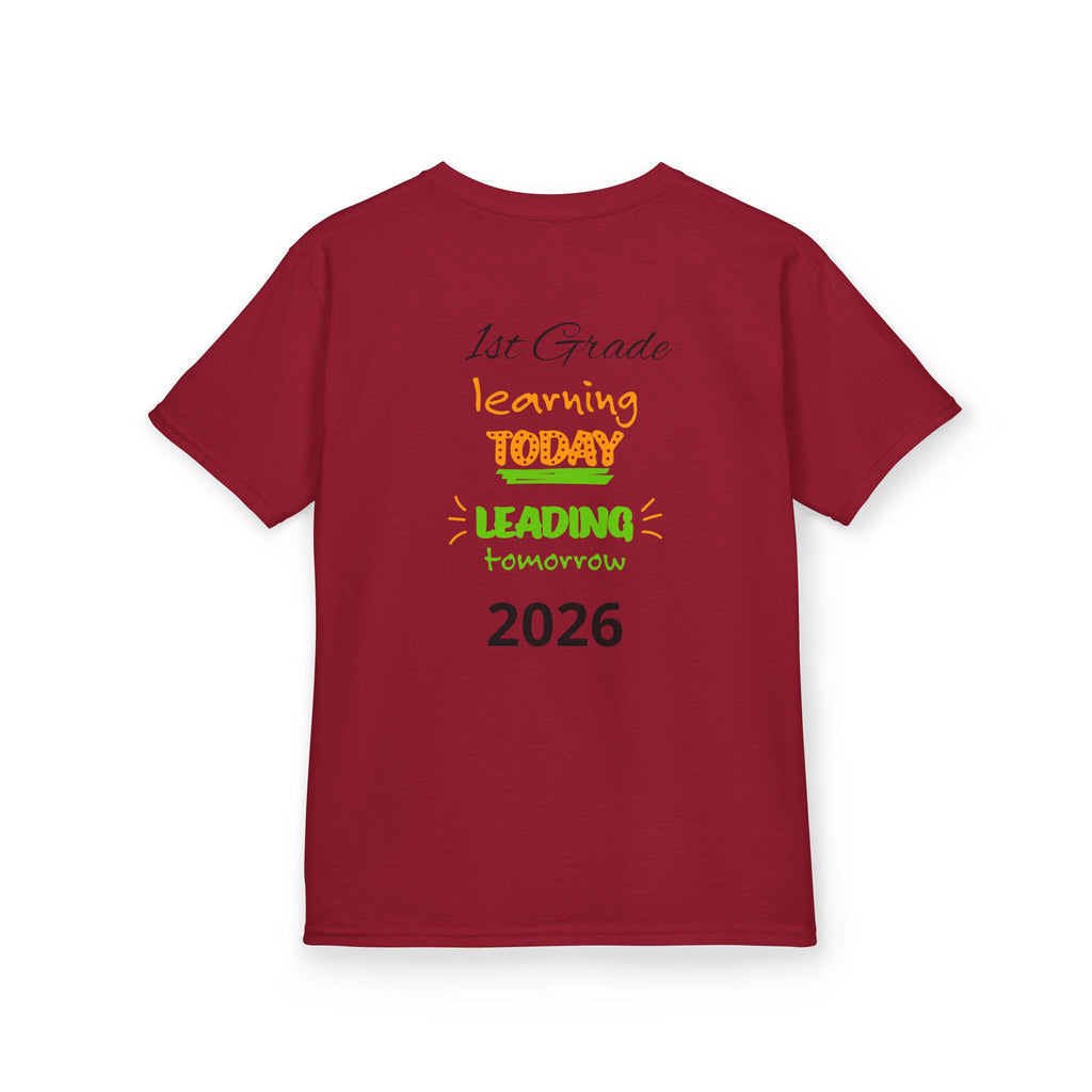 Kids 'Boss' Personalized T‑Shirt — Colorful Crayon Design (Custom Name)