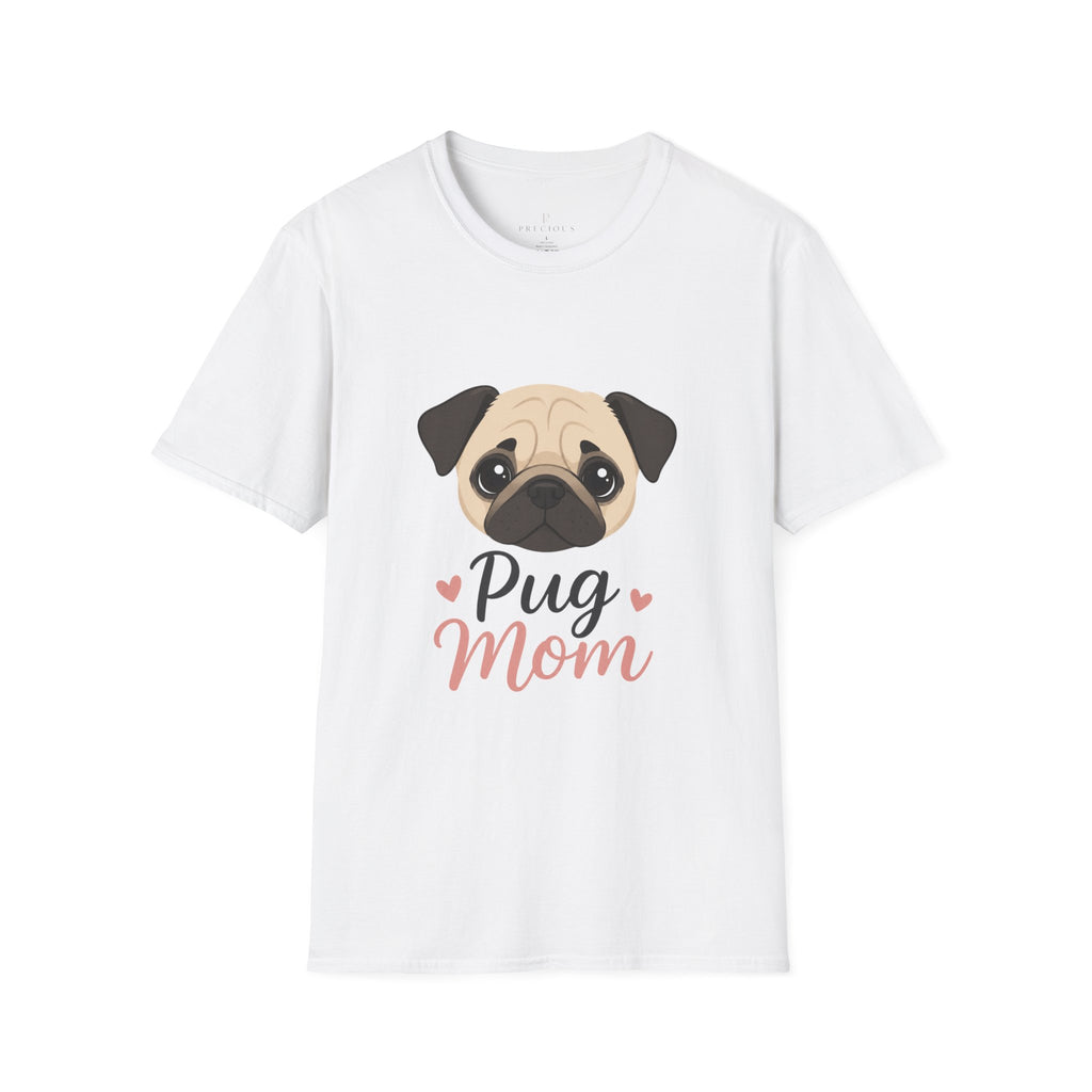 Pug Mom T-Shirt — Cute Pug Face Graphic Tee for Dog Lovers