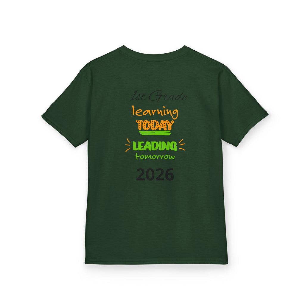 Kids 'Boss' Personalized T‑Shirt — Colorful Crayon Design (Custom Name)
