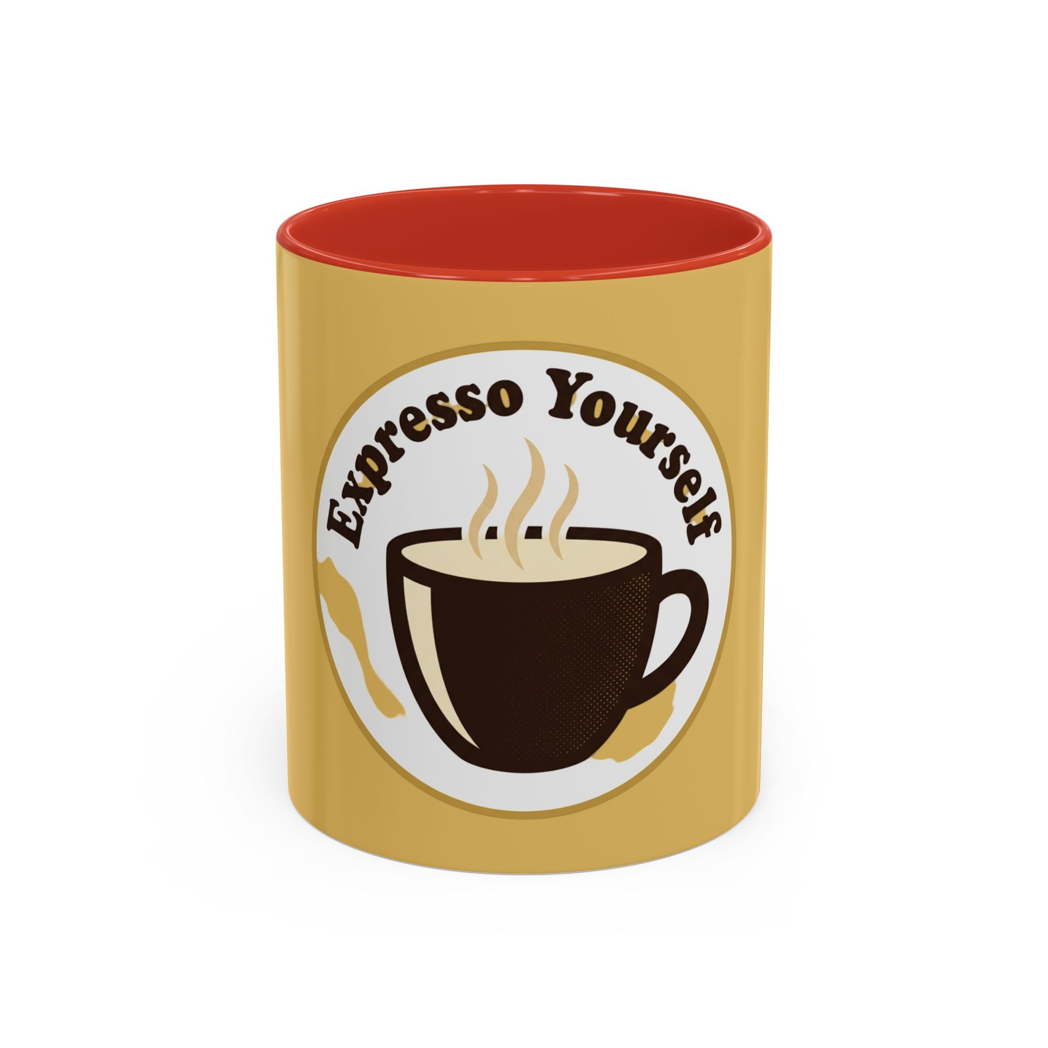 Personalized Espresso Yourself Accent Coffee Mug - Funny Coffee Lover Gift (11/15oz)